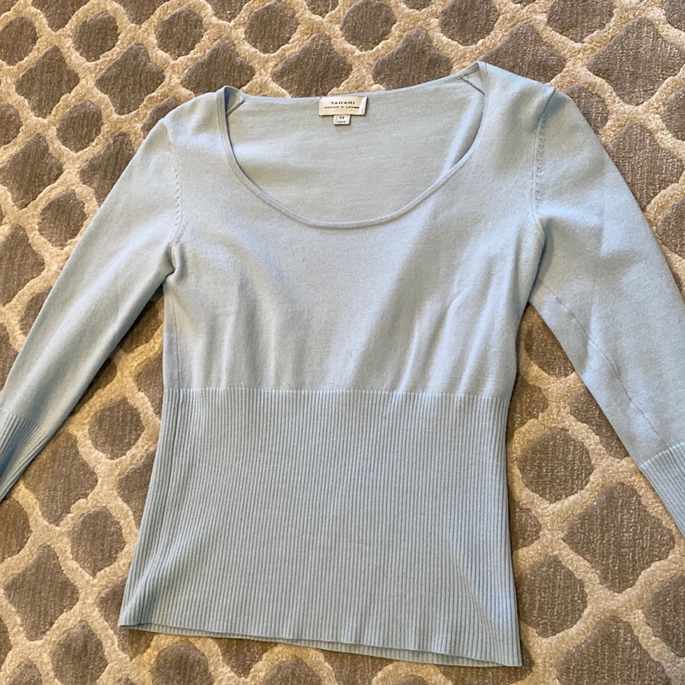 X-Small light blue Tahari sweater.